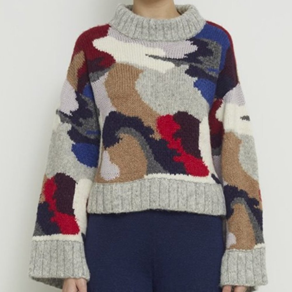 ELEVEN SIX Alpaca Bell Sleeve Turtleneck Sweater - Picture 2 of 10